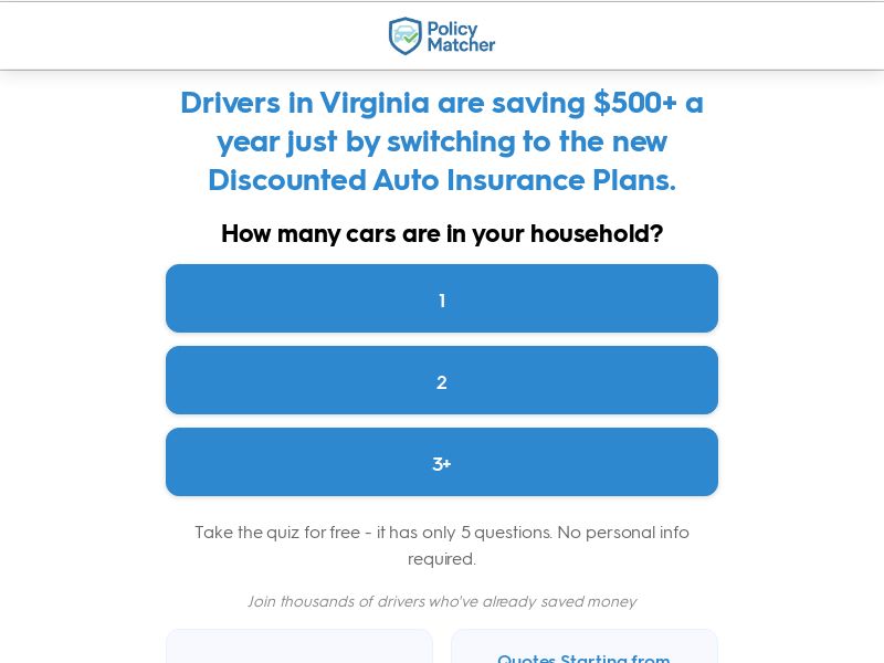Auto Insurance (Policymatcher.com) | CPL Referral Traffic (Clicks + Calls) | O&O Exclusive Offer