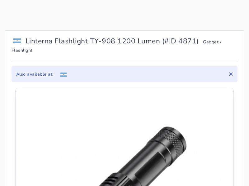 Linterna Flashlight TY-908 1200 Lumen