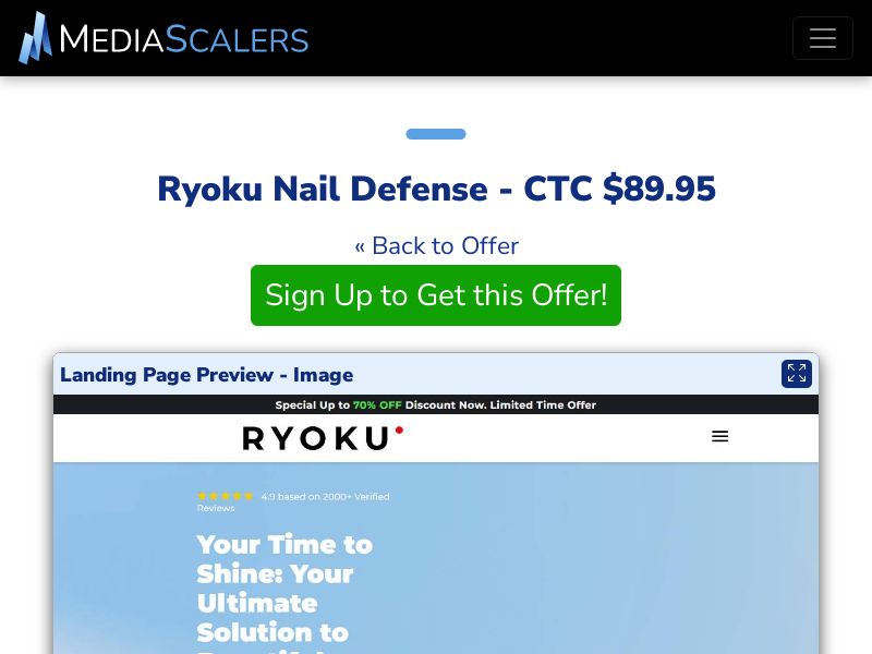 Ryoku Nail Defense - CTC $89.95 {+Advertorial, DTC, Alt-Landers} (Event Tracking) [US]