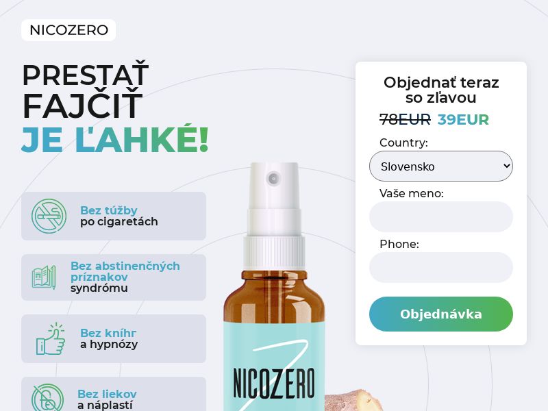 NicoZero SK - treatment for smoking