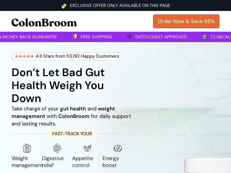 ColonBroom Fiber - DTC [US,CA] (Social,Banner,Native,Push,SEO,Search) - CPA {No BrandBidding} 