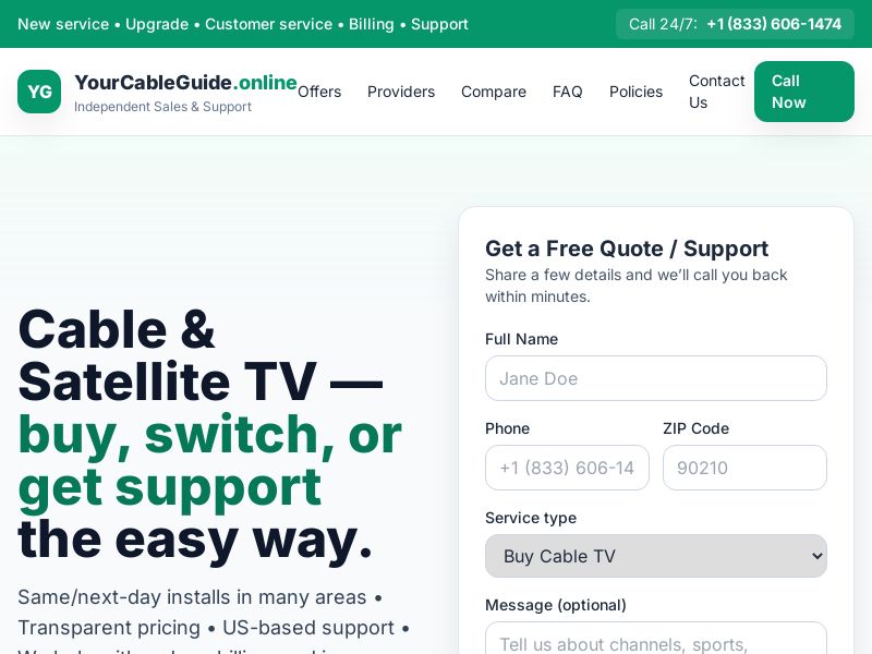 DISH TV - Calls (US) - Pay Per Call