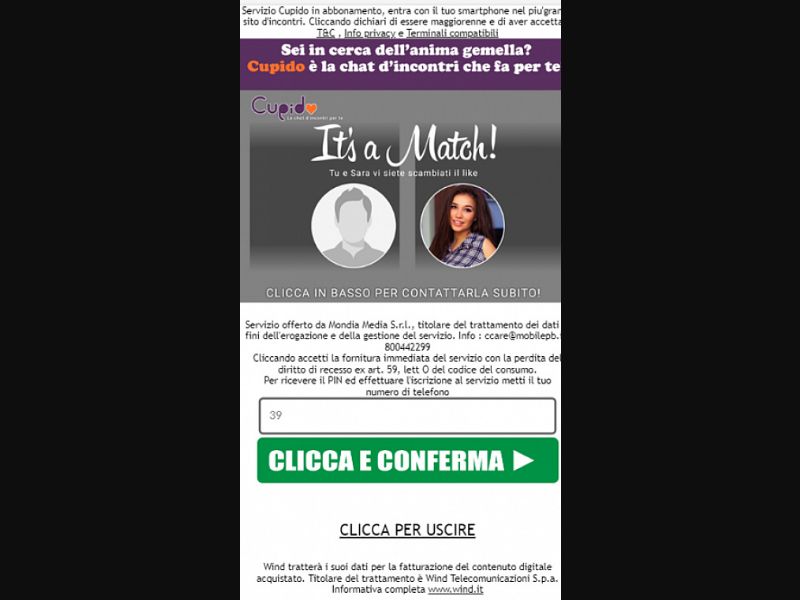 [MOB] Cupid Match /IT [Wind] - 1 Click *Magic traffic only*