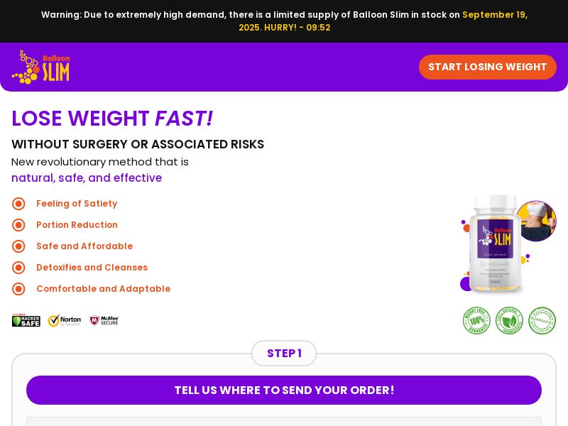Ballon Slim Dietary Supplement Capsules SS - US