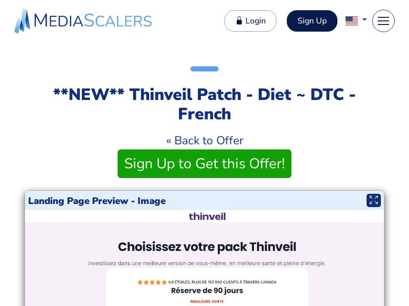 Thinveil Patch - Diet ~ DTC - French [CA]
