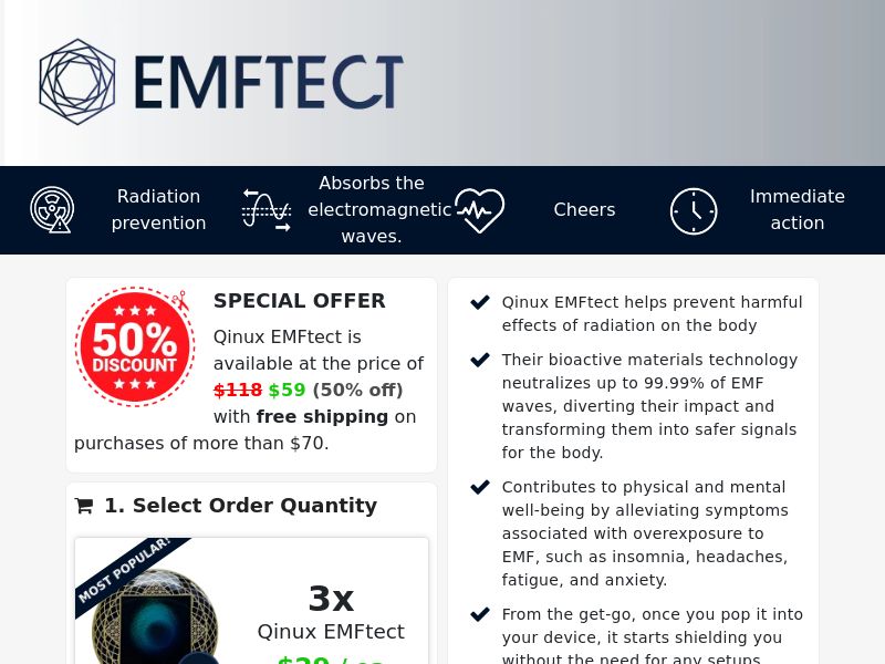 Qinux EMFtect SS - US/INTL