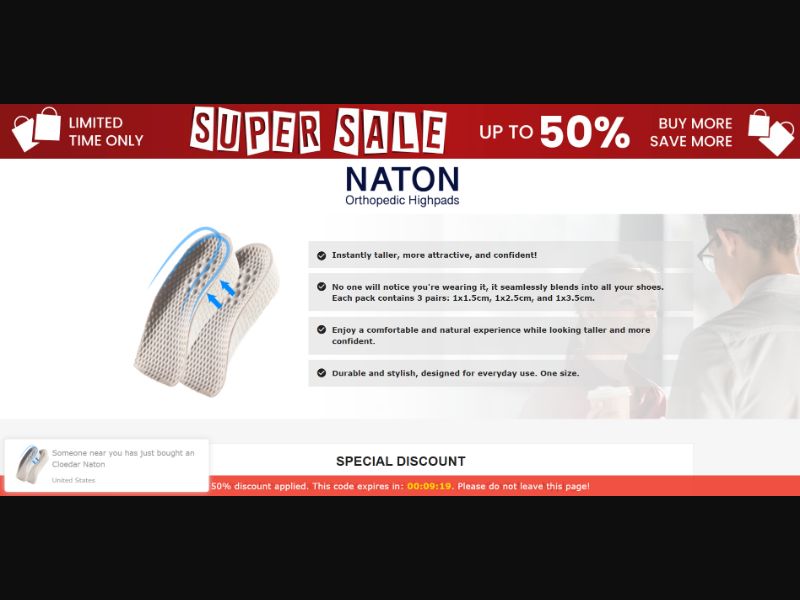 [WEB+MOB] Cloedar Naton – Orthopedic Highpads /International (112 GEOs) CPS *FB/TT/Google/Taboola Pixel* [Approval Required]