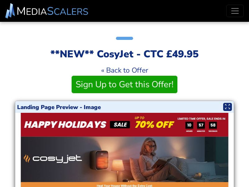 CosyJet - CTC £49.95 {+DTC, Alt-Landers} (Event Tracking) [UK]