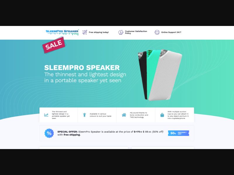 [WEB+MOB] SleemPro Speaker /International (112 GEOs) CPS *FB/TikTok/Google/Taboola Pixel*