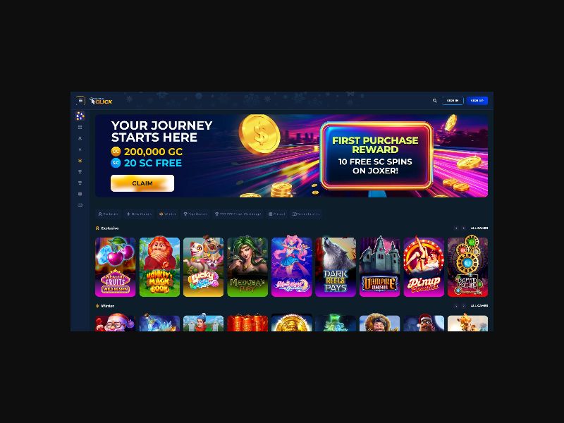 Casino Click - Slots and Table Games - Desktop SOI (US)