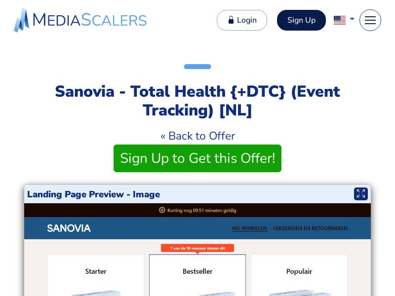 Sanovia - Total Health {+DTC} (Event Tracking) [NL]