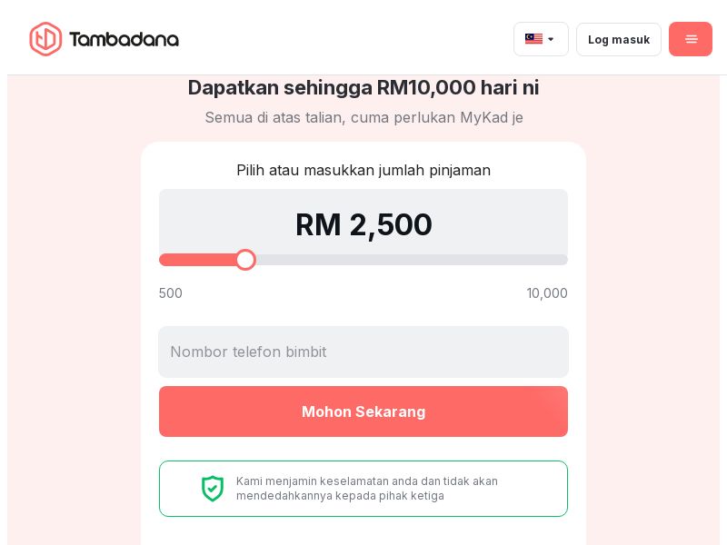 Tambadana MY CPS Web offer