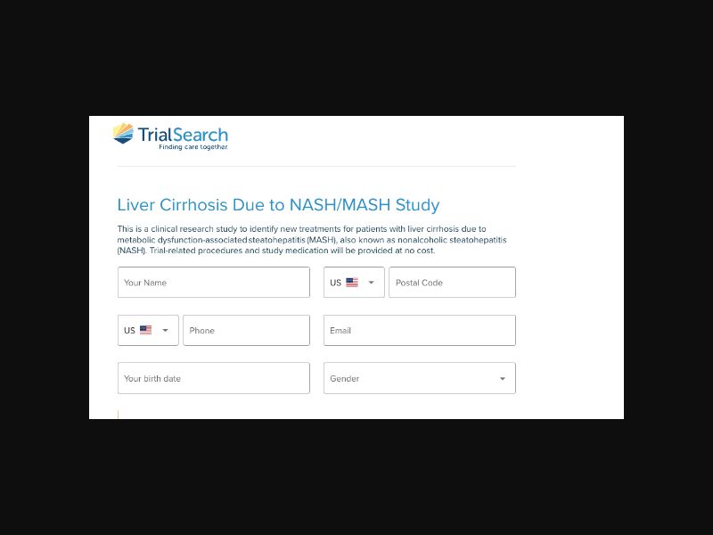 Clinical Trial Search - NASH Cirrhosis - Clinical Study (US)