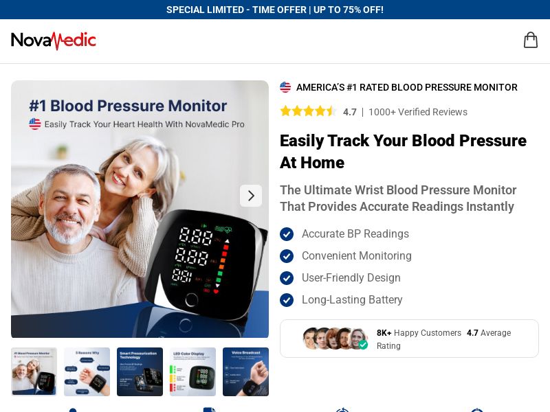 NovaMedicPRO Blood Pressure Monitor - DTC [INTL] (Social,Banner,Native,Push,SEO,Search,Brand Bidding) - CPA