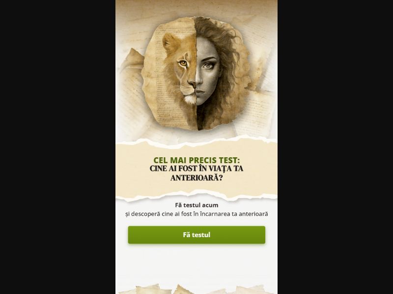 [MOB] White green quiz past life short /RO Click2Sms *FB/TT Pixel*