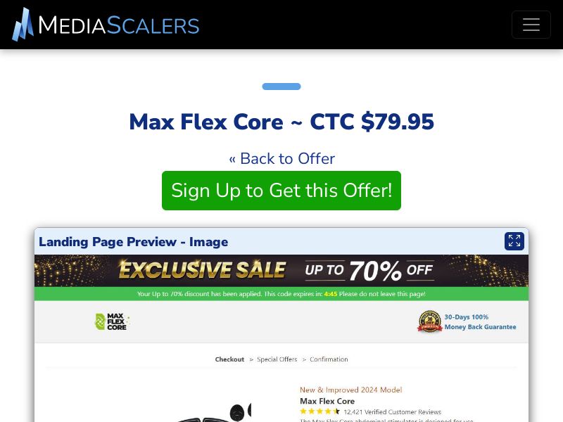 Max Flex Core ~ CTC $79.95 {+DTC} (Event Tracking) [US]