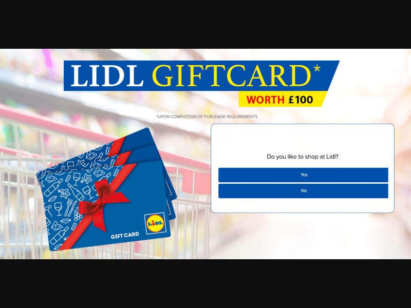 UK - RewardFlux - Lidl £100 Giftcard - (CPL)