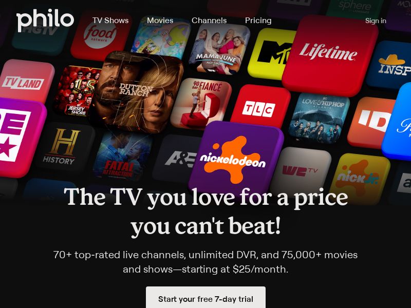 [WEB+WAP] - PhiloTV (US) (Trial)