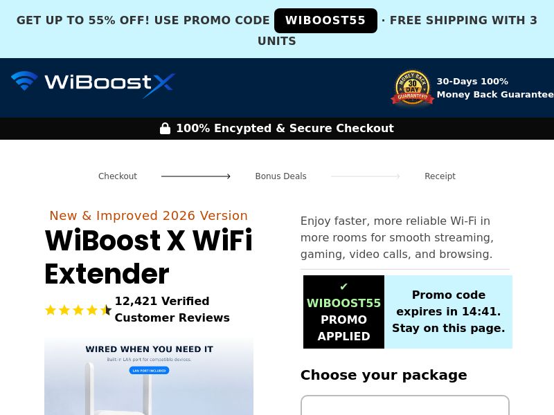 ! NEW OFFER - Wiboost X WiFi Extender - DTC [US,UK,DE,AT,AU] (Social,Banner,Native,Push,SEO,Search,Brand Bidding) - CPA