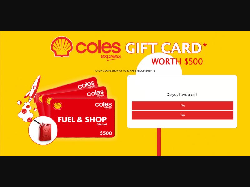 AU - RewardFlux - Shell Coles express $500 - (CPL)