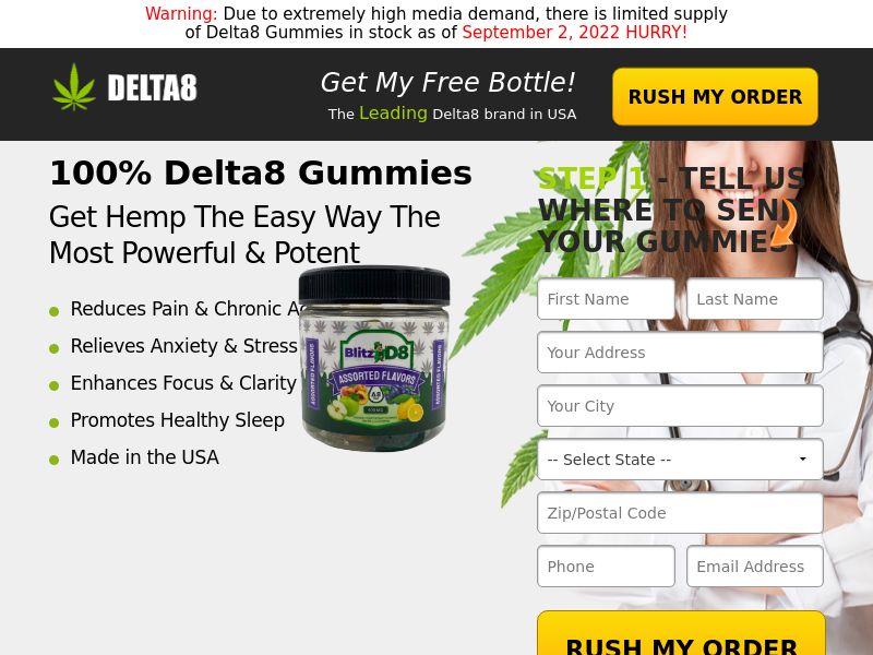 Blitz D8 CBD Gummies SS - US