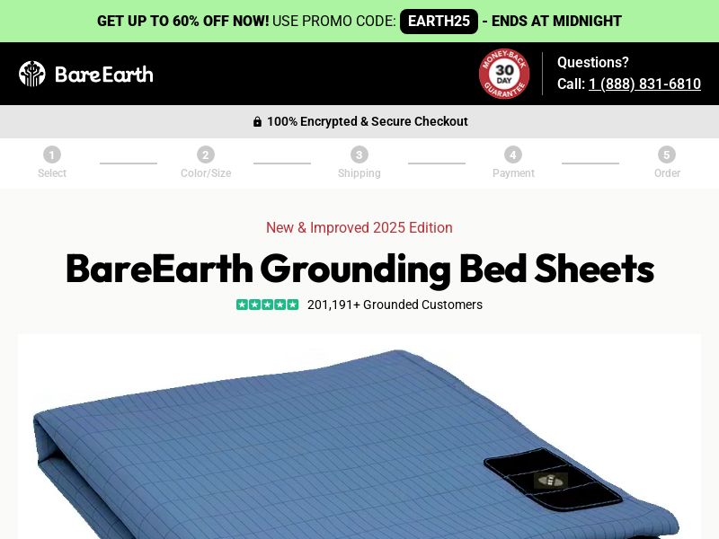 BareEarth Grounding Bed Sheets SS - US