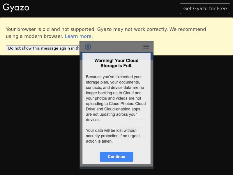 Cloud storage Upgrade AV - EMAIL - (CC)
