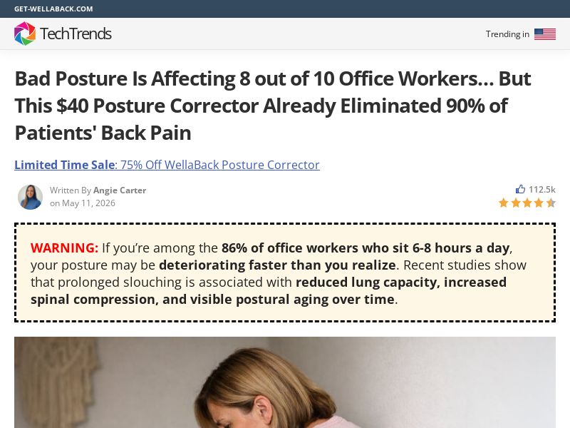WellaBack Posture Corrector - Advertorial [INTL] (Social,Banner,Native,Push,SEO,Search,Brand Bidding) - CPA