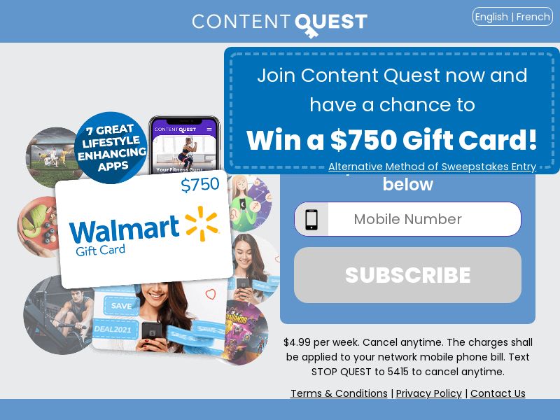 Win $500 Walmart Gift Card - Paypal Submit - CPA [CA]