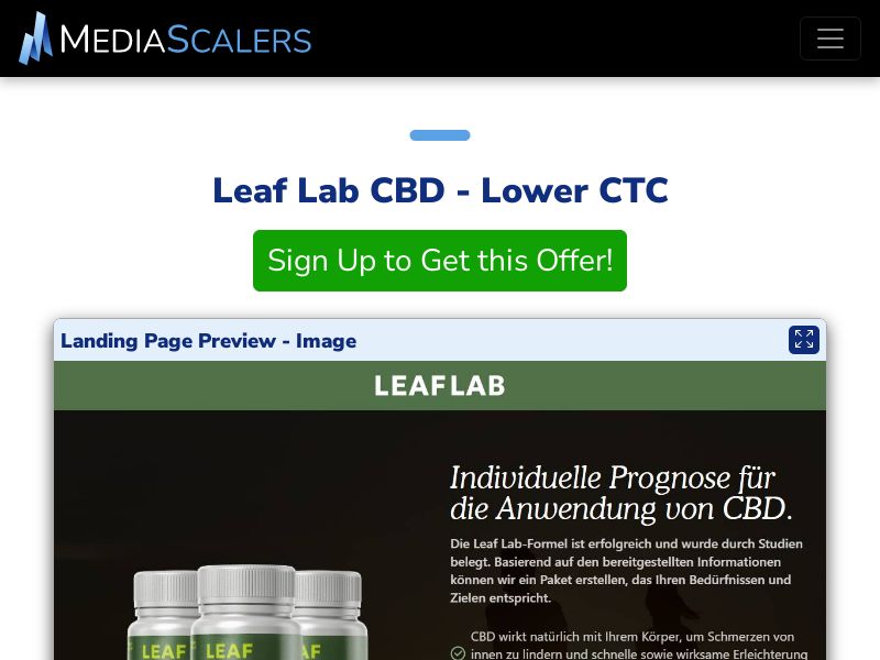 Leaf Lab CBD - Lower CTC (Event Tracking) [CH]