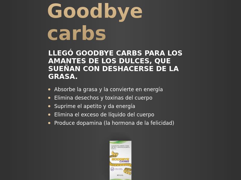 Goodbye Carbs AR - weight loss