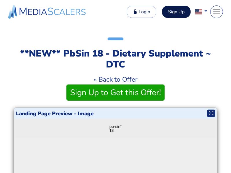 PbSin 18 - Dietary Supplement ~ DTC [BE]