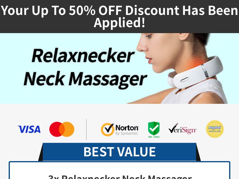 Relaxnecker Neck Massager [US] (Social,Banner,Native,Push,SEO,Search,Brand Bidding) - CPA