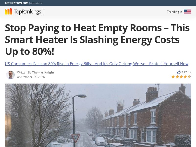 Heatomi PTC Heater - Advertorial [INTL] (Social,Banner,Native,Push,SEO,Search,Brand Bidding) - CPA 