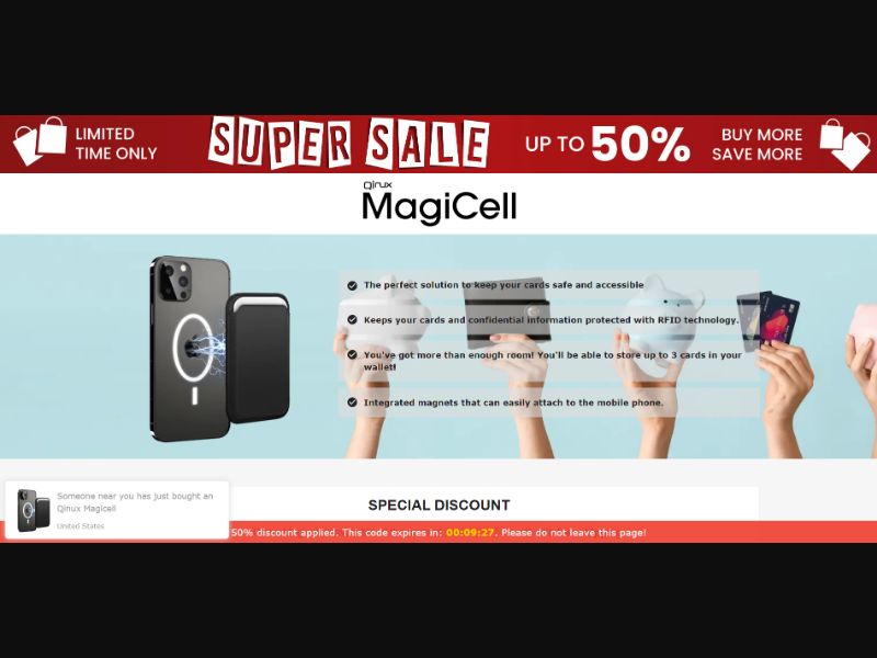 [WEB+MOB] Qinux Magicell – Card Holder /International (112 GEOs) CPS *FB/TT/Google/Taboola Pixel* [Approval Required]