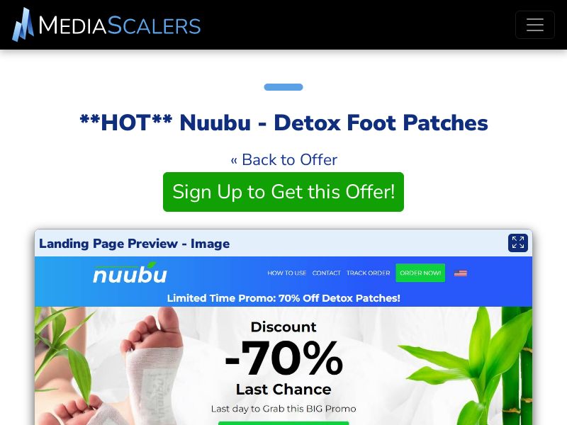 Nuubu - Detox Foot Patches {+Advertorial, DTC, Multi-Lang} (Event Tracking) [US, DE, CA, AU, UK, FR, IL, +43 More]