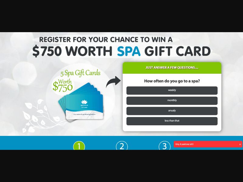 AU - Quiztionnaire - Spa Giftcard - (CPL)