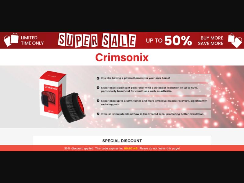 [WEB+MOB] Qinux Crimsonix – Pain Relief Red Light Belt /International (112 GEOs) CPS *FB/TT/Google/Taboola Pixel* [Approval Required]