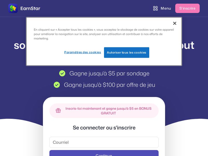 Earn Star - DOI + Offer Complete CPL [FR]