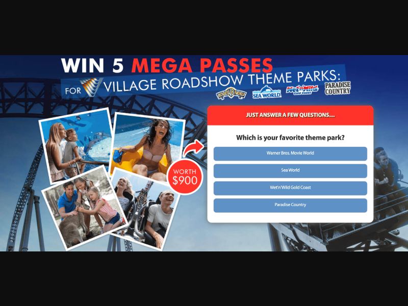 AU - Quiztionnaire - Village Roadshow Mega Pass - (CPL)