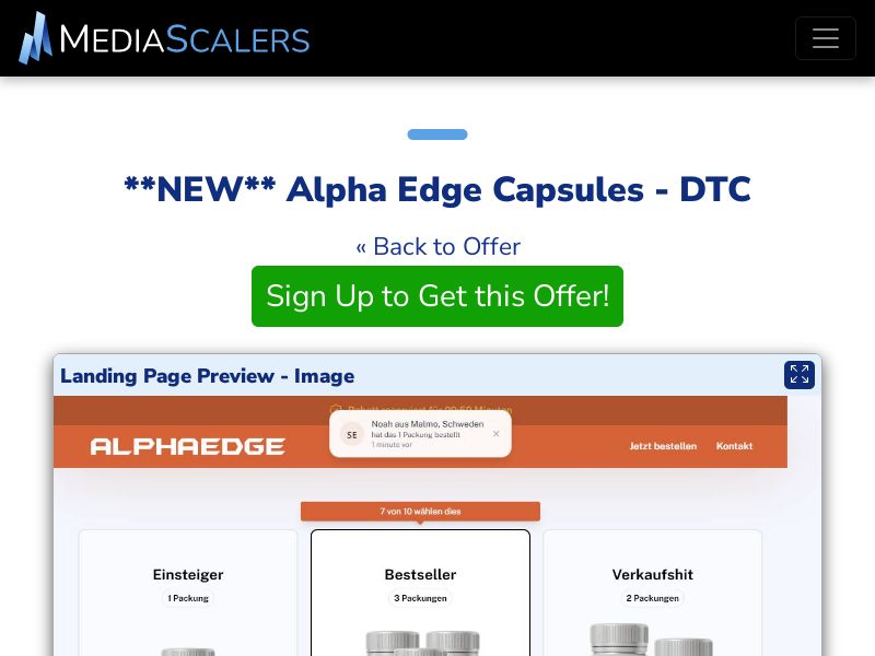 Alpha Edge Capsules - DTC (Event Tracking) [DE, AT]
