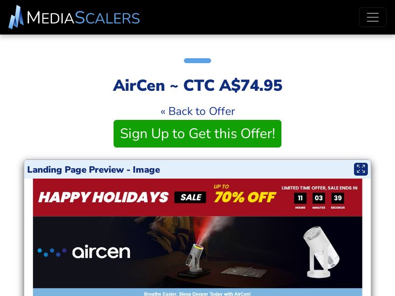 AirCen ~ CTC A$74.95 {+DTC, Alt-Landers} (Event Tracking) [AU]