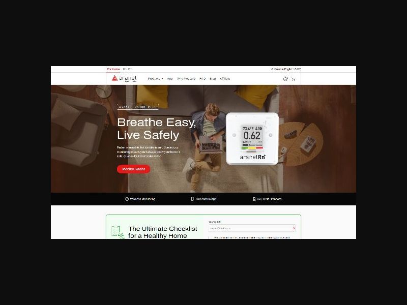 Aranet - Home Sensors - RevShare (UK,CA,US +more)