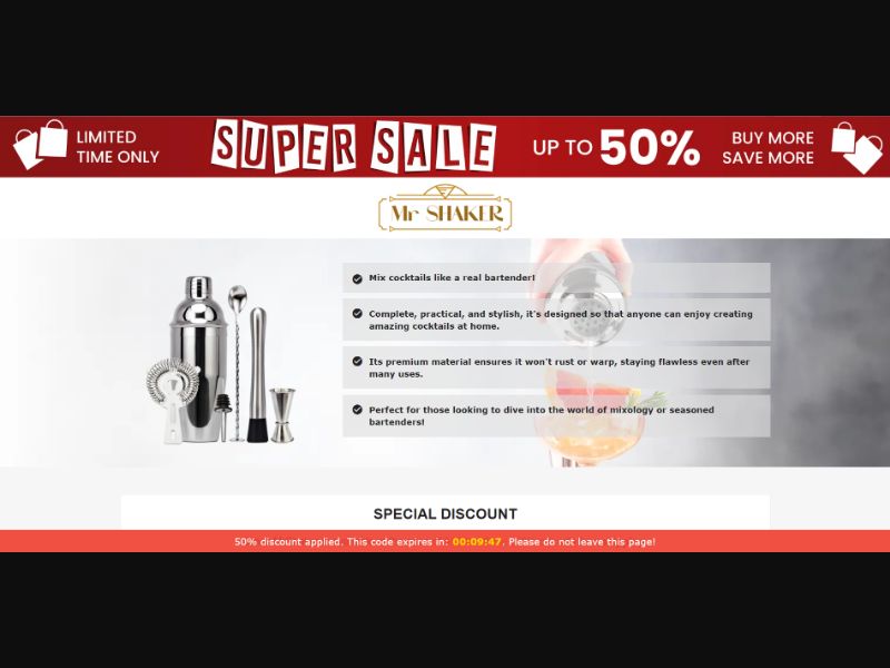 [WEB+MOB] Qinux MrShaker – Cocktail Shaker /International (112 GEOs) CPS *FB/TT/Google/Taboola Pixel*