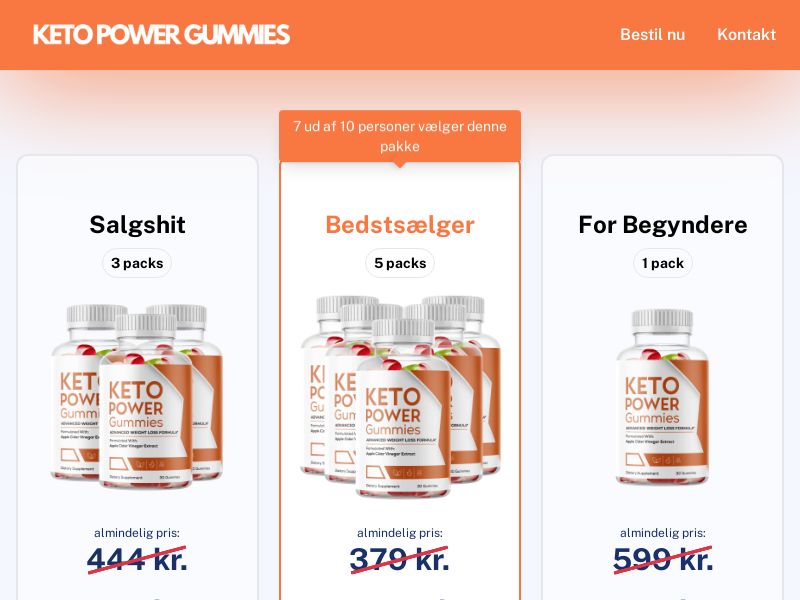 Keto Power Gummies - DTC [DK] (Social,Banner,Native,Push,SEO,Search,Brand Bidding) - CPA