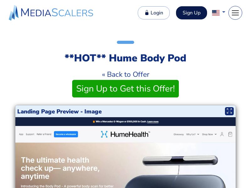 Hume Body Pod [US, DE, CA, AU, GB, FR, ZA, +202 More]