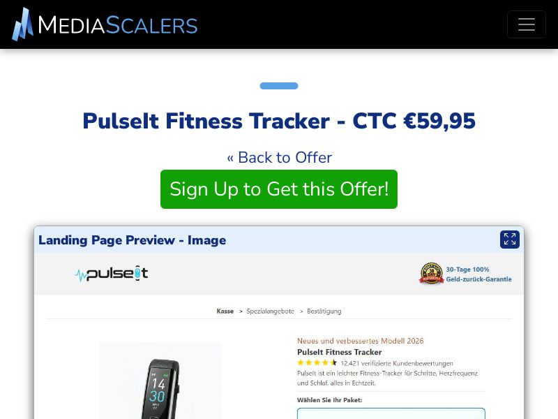 PulseIt Fitness Tracker - CTC €59,95 {+DTC} (Event Tracking) [DE, AT]