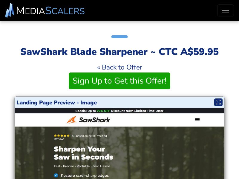SawShark Blade Sharpener ~ CTC A$59.95 {+DTC, Alt-Landers} (Event Tracking) [AU]