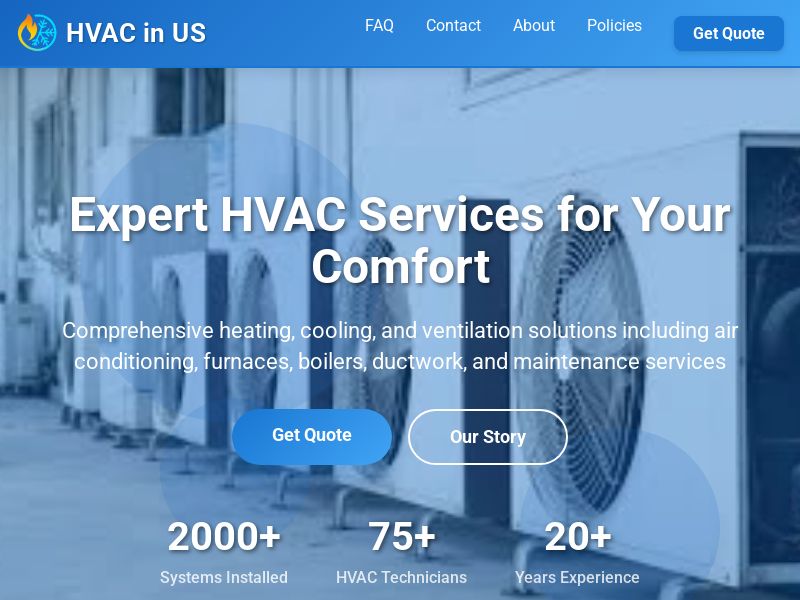 HVAC in USA - US - (Proof Needed)