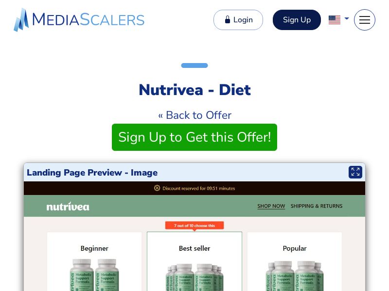 Nutrivea - Diet {+DTC} (Event Tracking) [US]